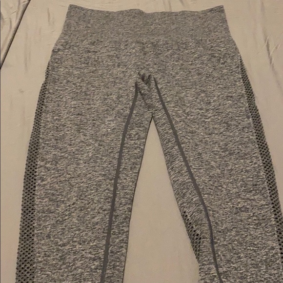 Joy Lab Gray Ribbed Workout Leggings - Picture 2 of 4